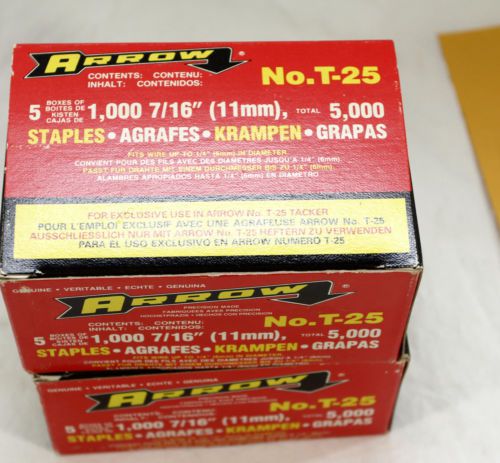 ARROW T-  STAPLES, 1 PACK, 1000  STAPLES No.T-25 7/16&#034;