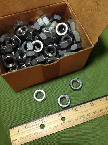 Hex Nuts 1/2&#034;-20 3/4 Width, 5/16 Height Zinc Plated Grade 2 Steel