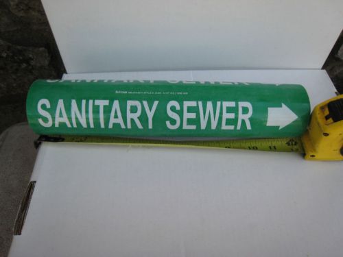 4 Brimar Signs  SANITARY SEWER Style D 3-3/8 x 4-1/2