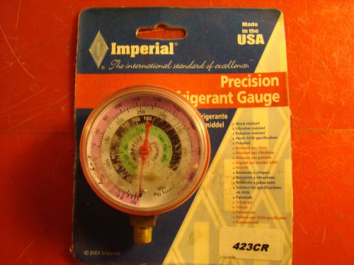 IMPERIAL, 423CR, Precision Refrigerant Gauge, 2-1/2&#034;, High Side, Red, 1/8&#034; /KT1/