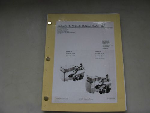 Espar hydronic 10 &amp; hydronic m water coolant heater service &amp; parts manual for sale