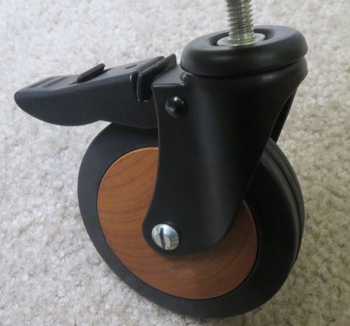 Dw 4&#034; hard rubber caster,150lb capacity each,beech effect, swivel w/brake,4 pcs for sale