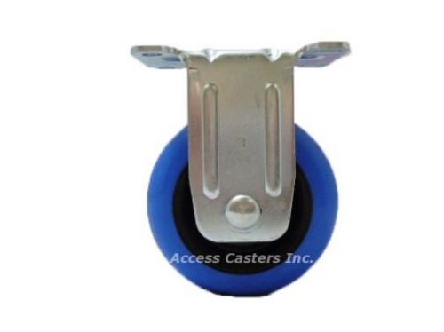 35P21PBR 3-1/2&#034; x 1-1/4&#034; Rigid Plate Caster, Polyurethane Wheel, 260 lb Capacity