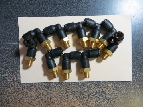 Lot (10) nip legris 3109 56 11dot male 90 deg swivel elbow 1/4 tube x 1/8 mnpt for sale