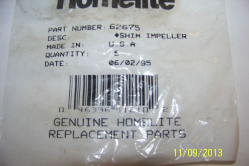 NOS Homelite 120TP31, HTP3, RDTP3, RTP3 Pump .10&#034; Impeller Shim 62675