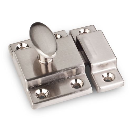 Box of 10-satin nickel finish cupboard latches- 1-3/4&#034; x 1-3/4&#034;- 2 pcs-  # cl101 for sale