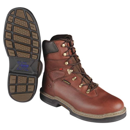 Work Boots, Pln, Mens, 13, Dark Brown, 1PR WO4825 13 MED