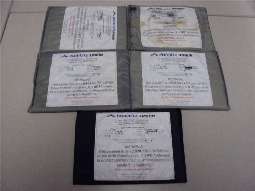 Lot of 5 Pinnacle Kelvar Body Armor Vitals Inserts