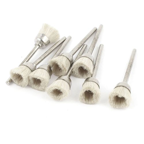 8 Pcs 12mm Dia Soft Beige Wool Cup Brush Polishing Wheel for Rotary Tool