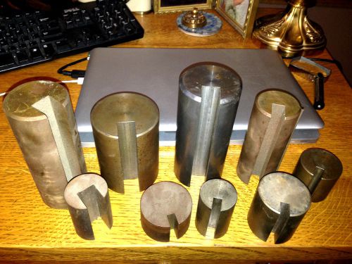 9 DUMONT &amp; OTHER KEYWAY BROACH BUSHING GUIDES NO COLLARS LARGEST 6 x 2 5/8 x 3/4