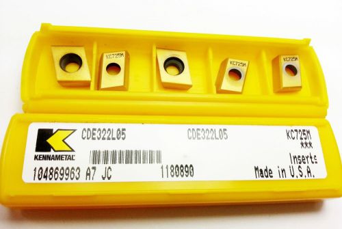 Kennametal (Qty of 8 Inserts) CDE322L05 KC725M Carbide Milling Inserts (L343)