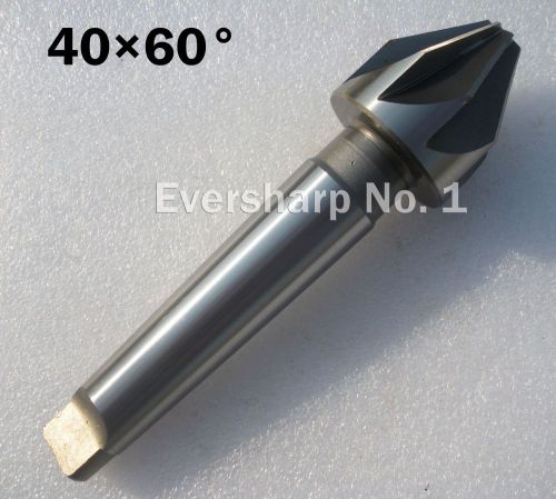 New 1pcs HSS 8Flute Dia 40mm 60 Degree Taper Shank Countersinks Drill Cutter