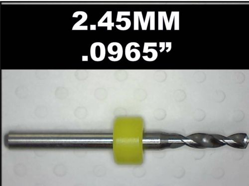 2.45mm - .0965&#034; Carbide Drill Bit - NEW One Piece - CNC Dremel PCB  Hobby Models