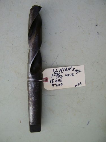 UNION - #5 M/T - 1 23/32&#034; DRILL BIT - HS 12 - 15.0 OAL, 7.0 LOC. USA