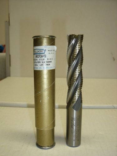 3/4&#034; x 3/4&#034; x 3 &#034; x 5-1/4  cobalt 4 fl  weldon fine pitch rougher end mill - e43 for sale