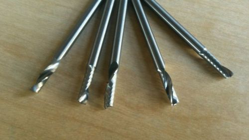 5 pc-3.0mm single flute endmill/router bit, 11mm loc, 38mm oal for sale