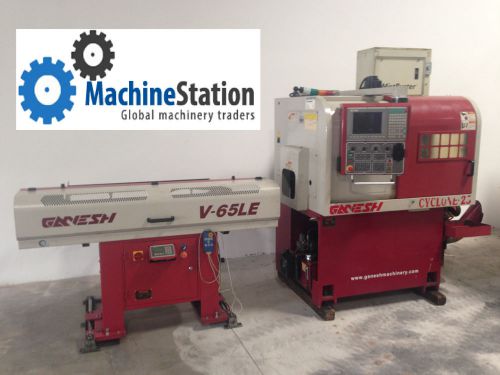 2005! GANESH CYCLONE-25 SWISS TYPE 4-AXIS CNC SCREW MACHINE  - LATHE - AUTOMATIC