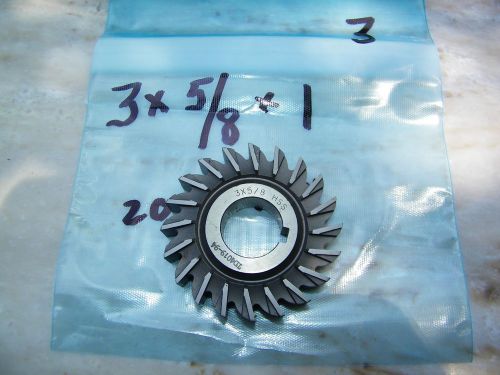 NIAGARA - MILLING CUTTER - 3 x 5/8 x 1,     20 teeth,      HSS,   USA