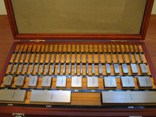 Mitutoyo 516-402-26 inch square gage block set { grade 0}  81pcs for sale