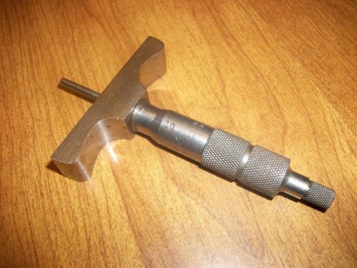 Brown &amp; Sharpe 0-1 Inch Depth Micrometer No. 607 L@@K No Reserve Machinist Tool