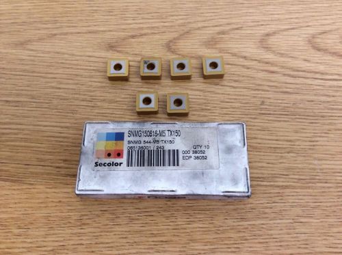 (Qty. 6) SECO SNMG150616-M5 TX150 Carbide Inserts, SNMG 544-M5