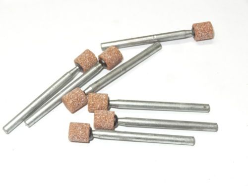 7 new MODERN ABRASIVE 1/4&#034; W160 D1 Burnt Orange Mounted Points 1/8&#034; Mandrel USA