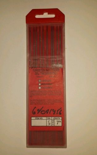 Radnor 1/16&#034; x 7&#034; Ground Finish 2% Thoriated Tungsten Electrode  (10 pack )