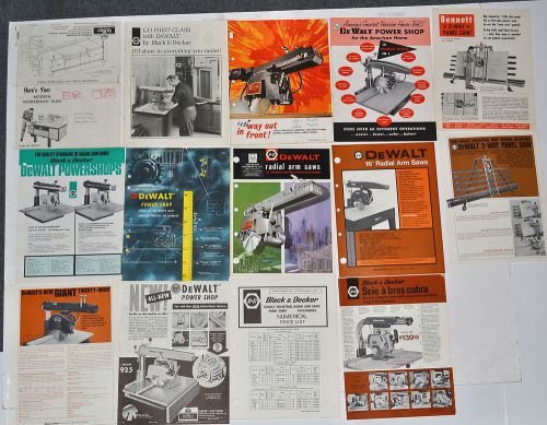 14 pc dewalt work bench plan &amp; power &amp; radial saws catalog &amp; price list rr447 for sale
