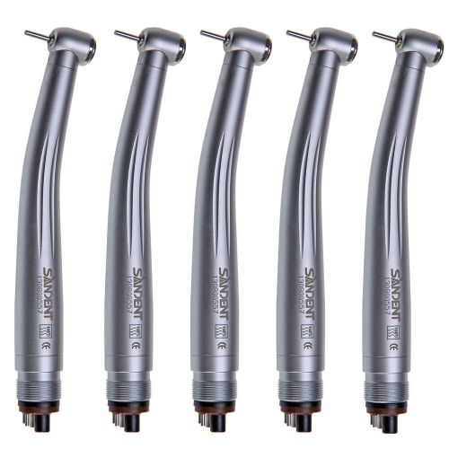 5pcs Dental High Speed Handpiece 4hole Push Button Clean Standard Head STNABM