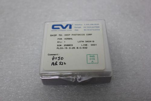 NEW CVI BK7 PLANO CONVEX LENS LAB LASER PLCX-15.0-25.8-C-532  (S8-3-51A)