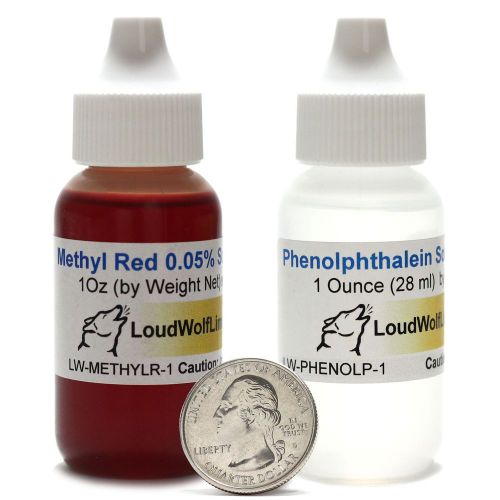 pH INDICATOR PACK / Methyl Red (0.05%) + Phenolphthalein (1%) / 1 Oz Each