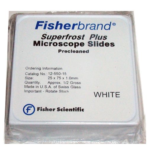 Fisherbrand Superfrost 12-550-143 Microscope Slides Precleaned 25x75x1.0mm White