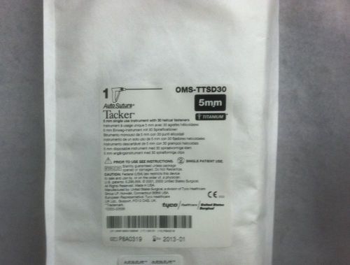 Autosuture / Covidien REF# OMS-TTSD30 Tacker 5mm with Fasteners