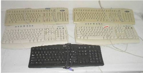 Lot of 5 Computer Keyboards Dell Microsoft Micron