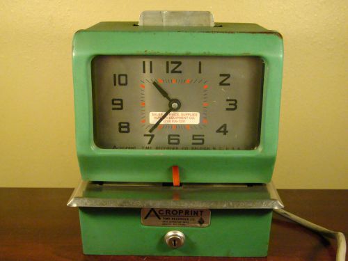 Acroprint 125ar3 time clock recorder   (for repair or parts only) for sale