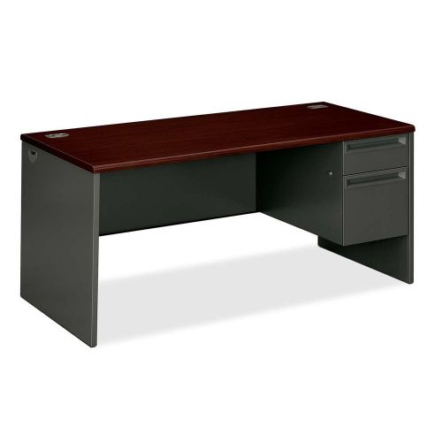 The Hon Company HON38291RNS 38000 Series Mahogany/Charcoal Metal Desking