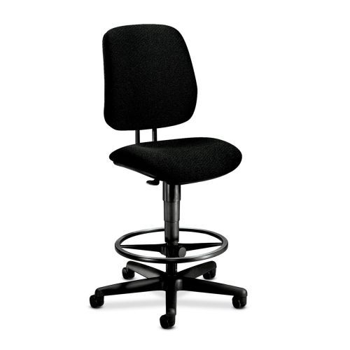 HON 7705 Pneumatic Task Stool - Olefin Black Seat - Urethane