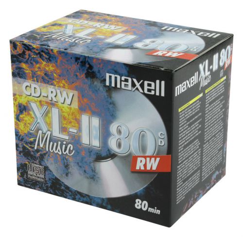 Box of 10 CD/RW Compact Disc Rewritable Audio 80 min in Jewel Case