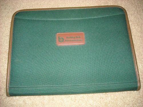 GREEN LEEDS CANVAS EXECUTIVE PADFOLIO--13.5&#034; x 10&#034; !!!