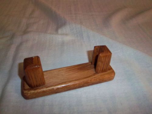 Solid Oak Business Card Display Holder New