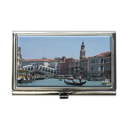 Rialto Bridge Venice Italy Business Credit Card Holder Case