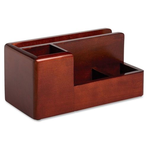 Elegant Dark Mahogany Modern Look Desk Office Organizer Classic Business New