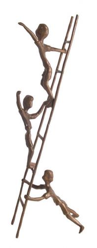 Children on a ladder sculpture in bronze [id 39992] for sale