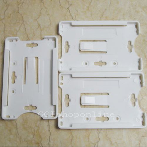 Lot 10 business id card badge holder 2 in 1 white vlsl for sale