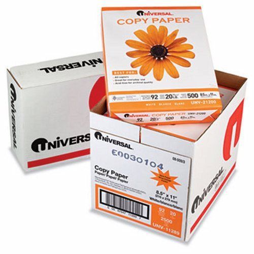 Universal Copy Paper CT, 92 Brightness, 8-1/2 x 11, White, 2500/Ctn (UNV11289)