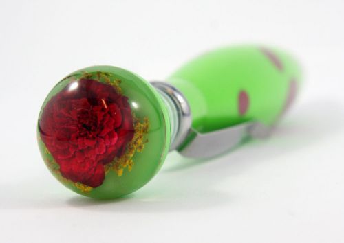 Real Rose Green Pen Unique Flower Collection (FPN222)