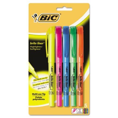 Bic brite liner - chisel marker point style - fluorescent blue, (blp51wasst) for sale