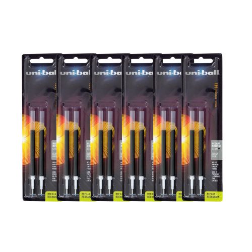 Uni-Ball Signo 207 Gel Pen Refills, 0.7mm, Medium Point, Black Ink, Pack of 12