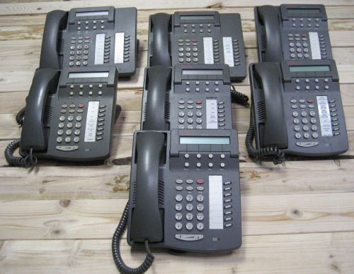 Avaya 6416D+M,(5) Avaya 6408D grey office business phone.