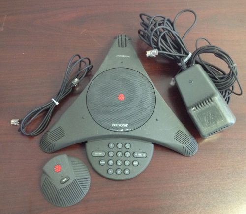 Polycom SoundStation EX Conference Phone w/ Power Supply &amp; Mic